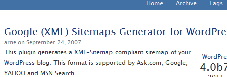 Google XML Sitemaps