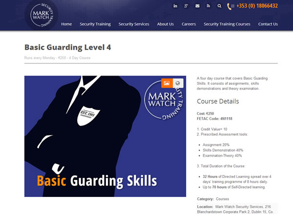 Markwatch security training page